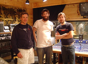 Producer Lou Giordano, Drummer Steven Curtiss and Fred Mascherino